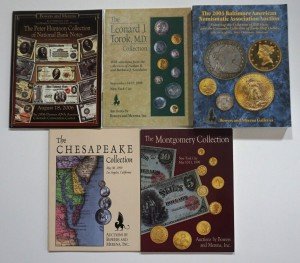 5 Bowers and Merena Auction Catalogs for Collectors