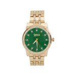 Men's Gold Metal Watch and Bracelet Set