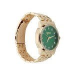 Men's Gold Metal Watch and Bracelet Set