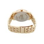 Men's Gold Metal Watch and Bracelet Set