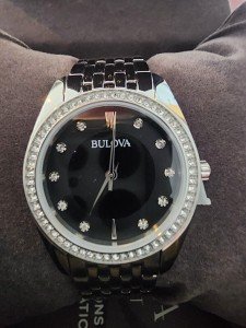 Elegant Bulova Quartz Stainless Steel Ladies Watch