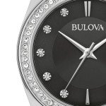 Elegant Bulova Quartz Stainless Steel Ladies Watch