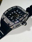 Men's Custom Black Ice Out Square Watch