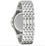 Bulova Men's Quartz Crystal Accents Green Dial Silver Tone Watch 42mm 96A253