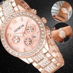 Stylish Waterproof Rose Gold Quartz Watch for Women