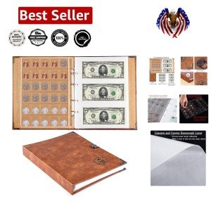 Retro Coin & Paper Money Collector Holder - 150 Pockets