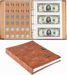Retro Coin & Paper Money Collector Holder - 150 Pockets