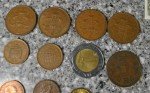 Vintage Foreign Currency Bills and Coins Collection