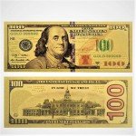Black Gold Silver Banknotes 5x5 Paper Currency