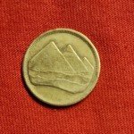Egyptian 1984 5 Piastres Coin and Banknote Set