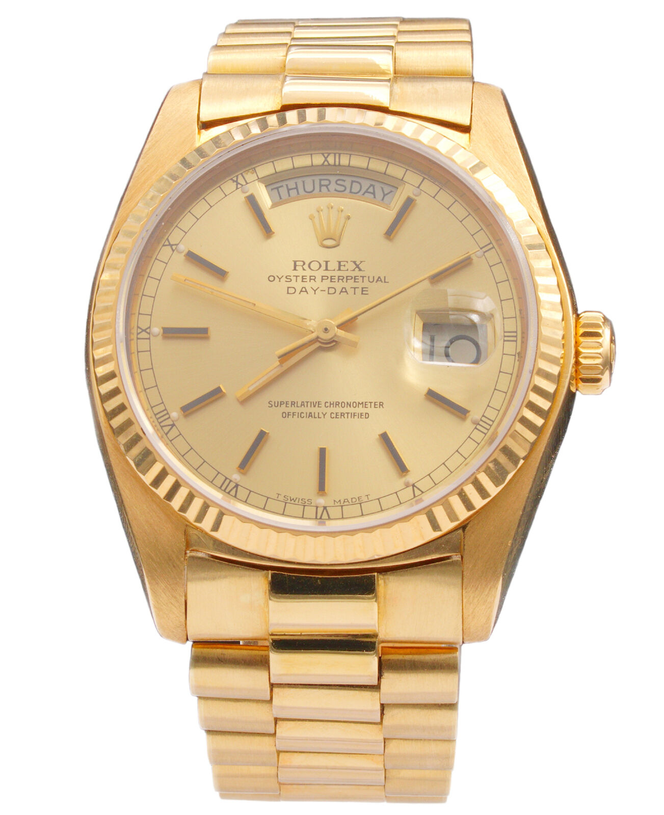 18K Gold Mens Rolex Day-Date President Watch