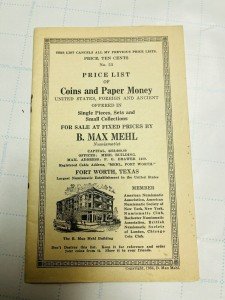 1934 Coin & Paper Money Price List Pamphlet