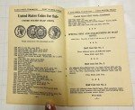 1934 Coin & Paper Money Price List Pamphlet