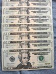 15 Sequential Uncirculated $20 Bills Collection
