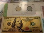 Lot of 10 Foreign Banknotes and Coins Collection