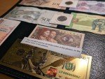 Lot of 10 Foreign Banknotes and Coins Collection