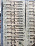 24 Uncirculated Sequential $20 Bills Set