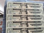 24 Uncirculated Sequential $20 Bills Set