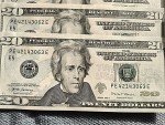 15 Sequential Uncirculated $20 Bill Notes