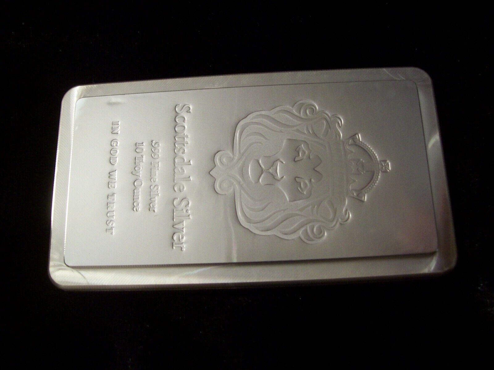 Scottsdale Mint 10 oz .999 Silver Stacker Bar