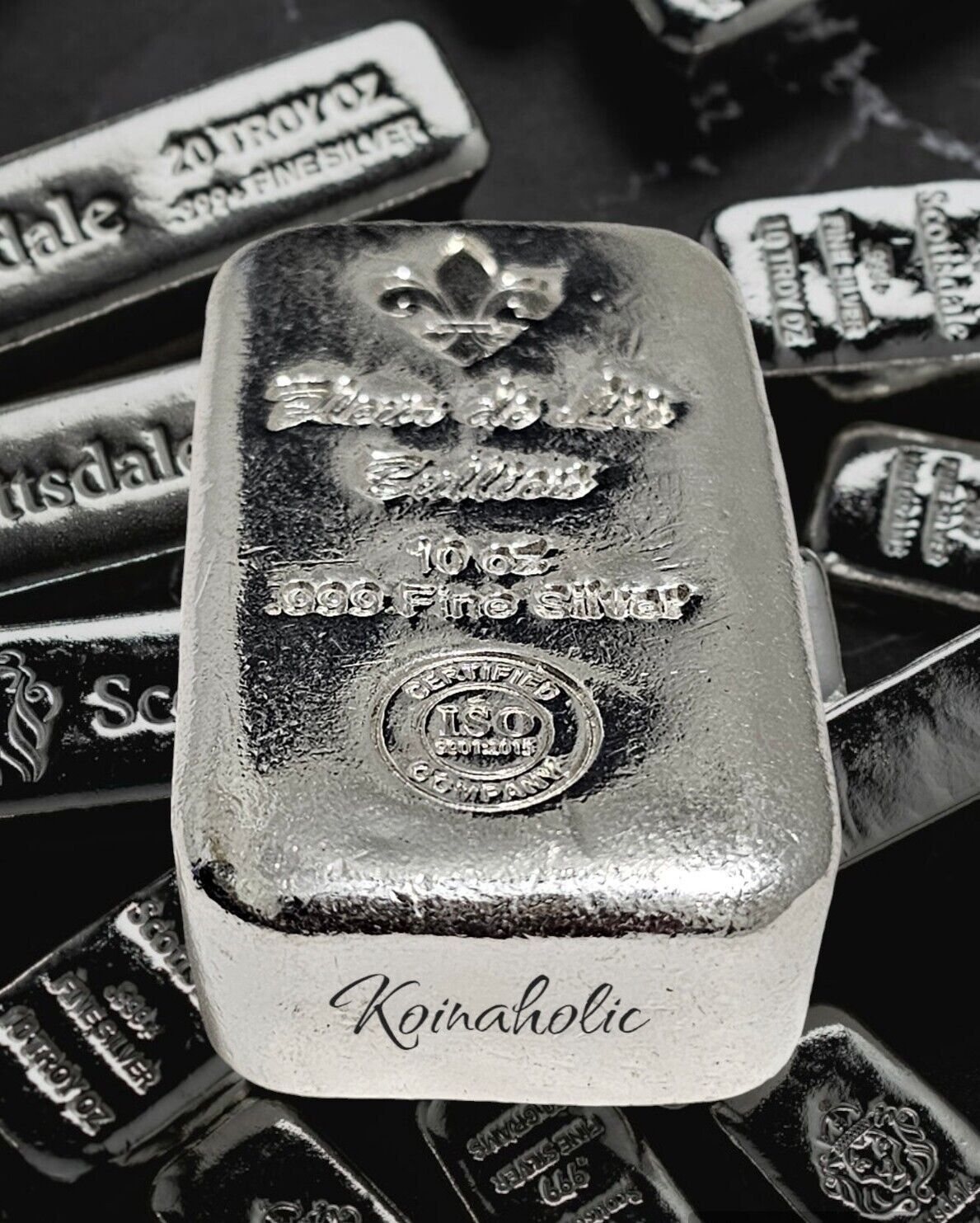 Scottsdale Bullion Chunky Style 10 oz Silver Bar