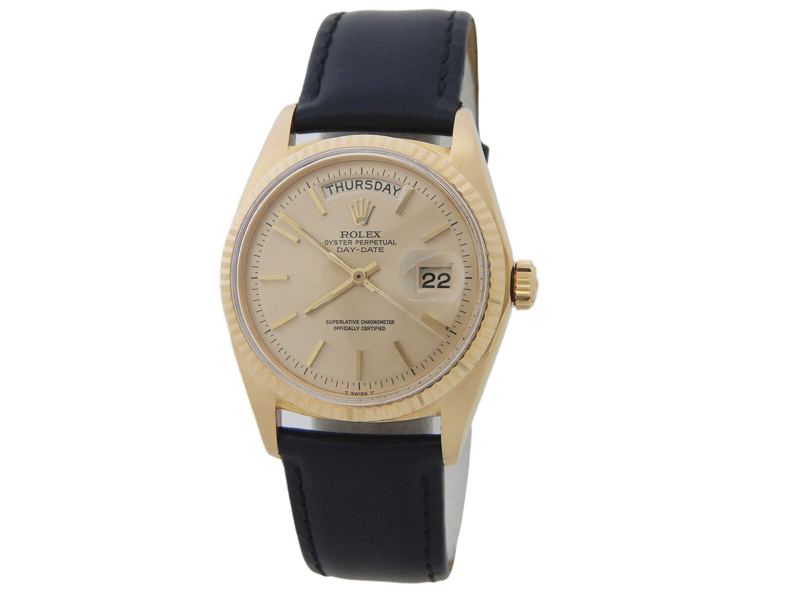Men's Rolex Day-Date 18K Gold Watch - Champagne