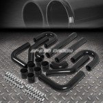 8PC Aluminum Turbo Intercooler Piping Kit - Black