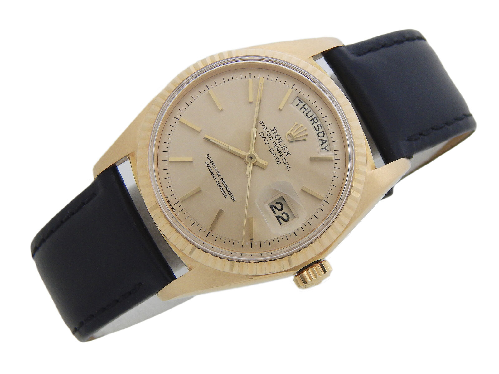 Men's Rolex Day-Date 18K Gold Watch - Champagne