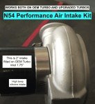 BMW N54 2" Turbo Inlet Kit - Black