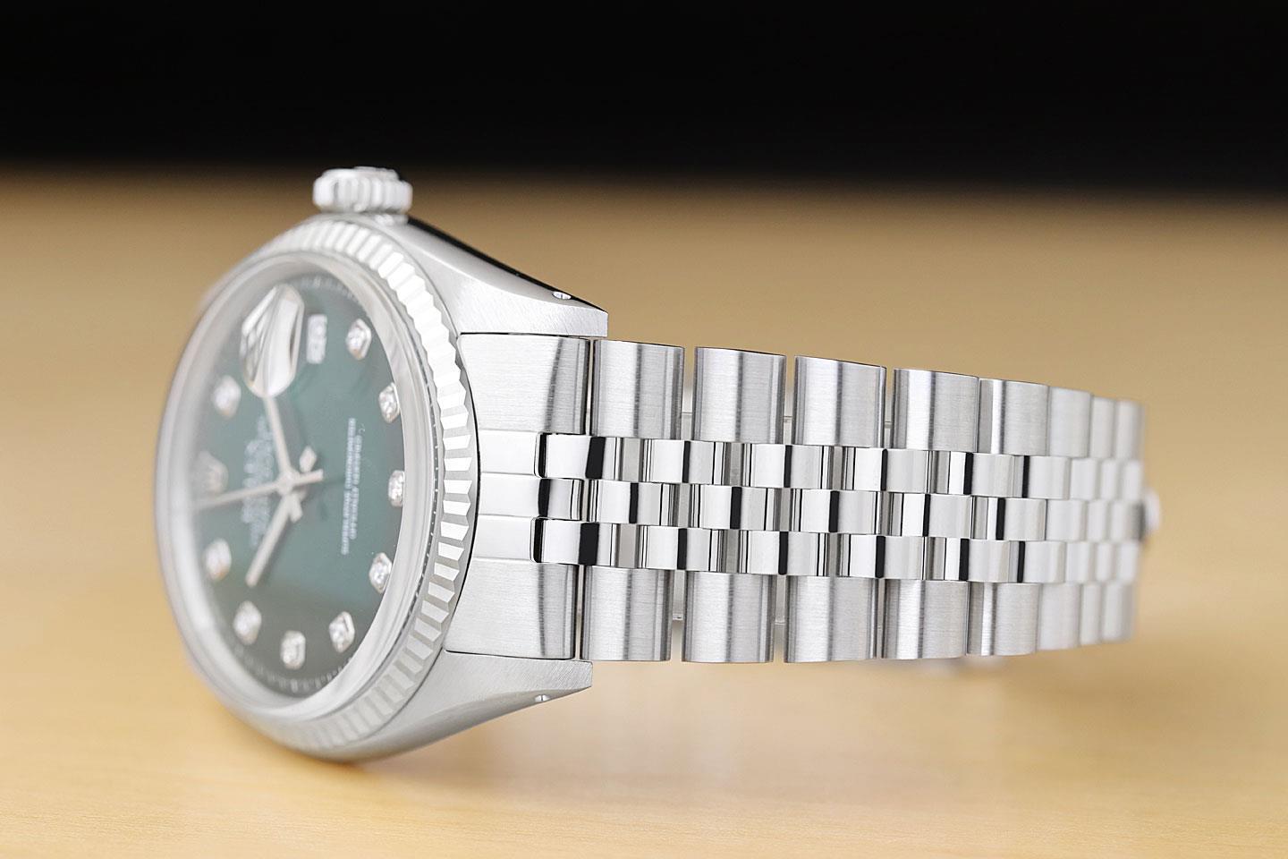 Rolex Men's Datejust Green Diamond Dial Watch VIP Marketplace