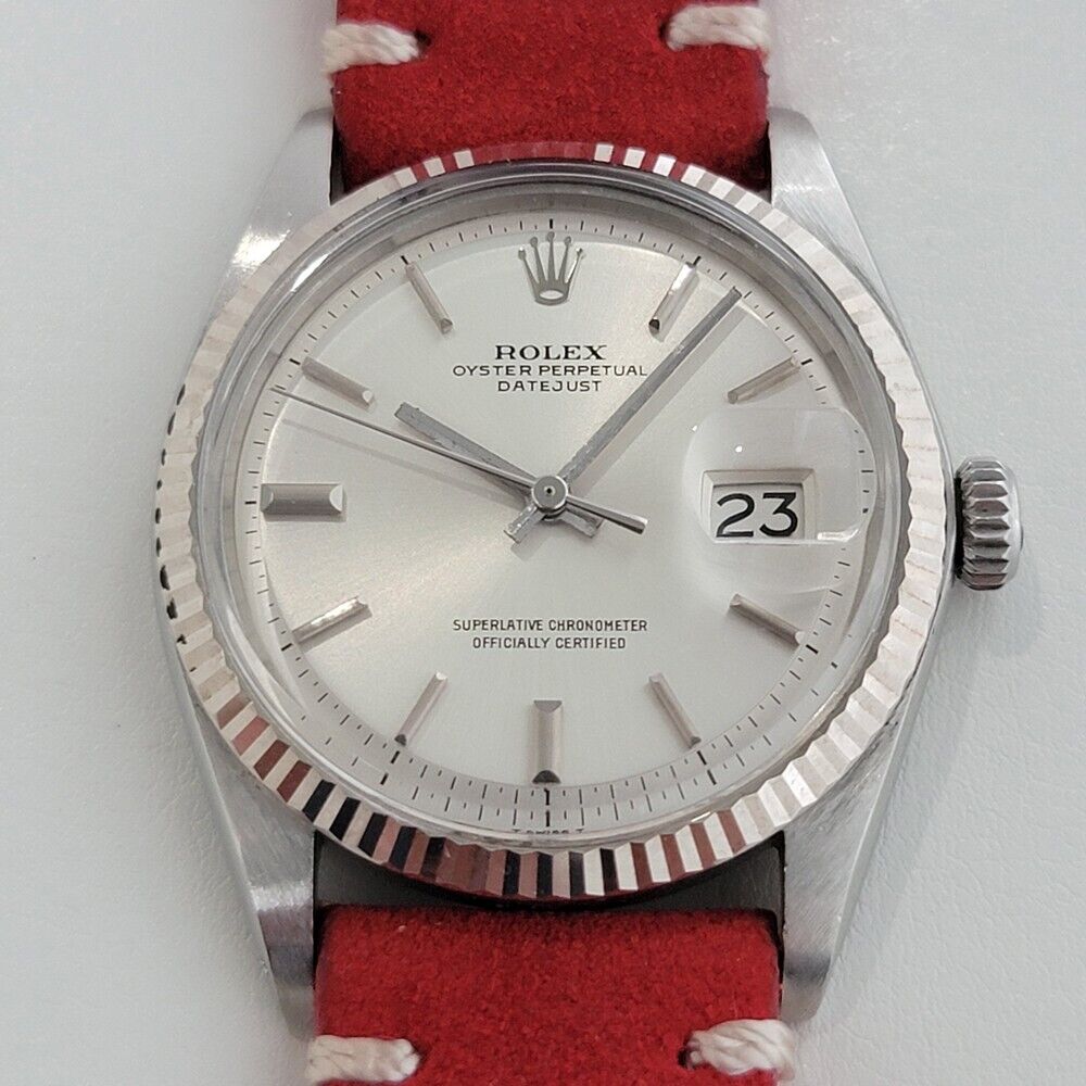 Vintage Mens Rolex Oyster Datejust 18k Gold Watch