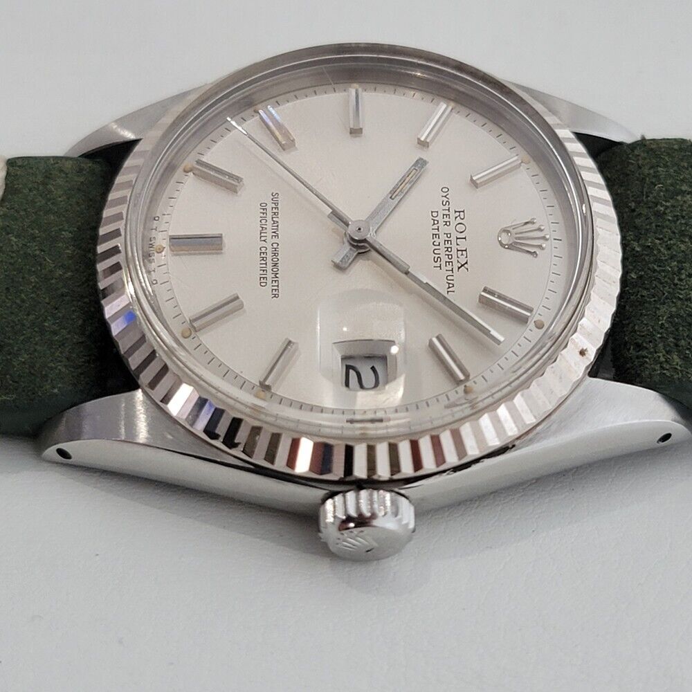 Mens Vintage Rolex Oyster Datejust 18k Gold SS