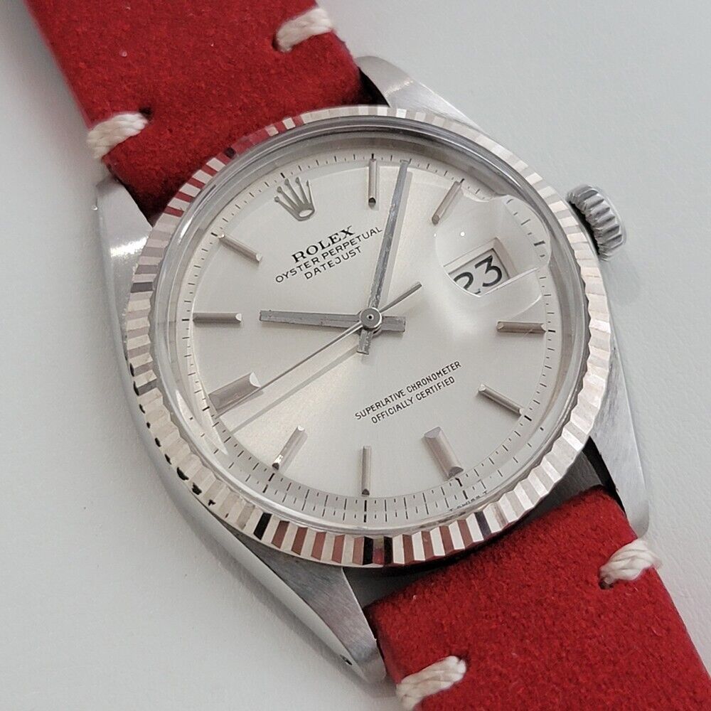 Vintage Mens Rolex Oyster Datejust 18k Gold Watch