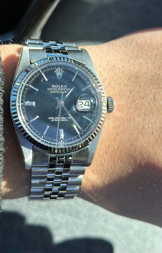 36MM Rolex Datejust Black Dial with Jubilee Bracelet