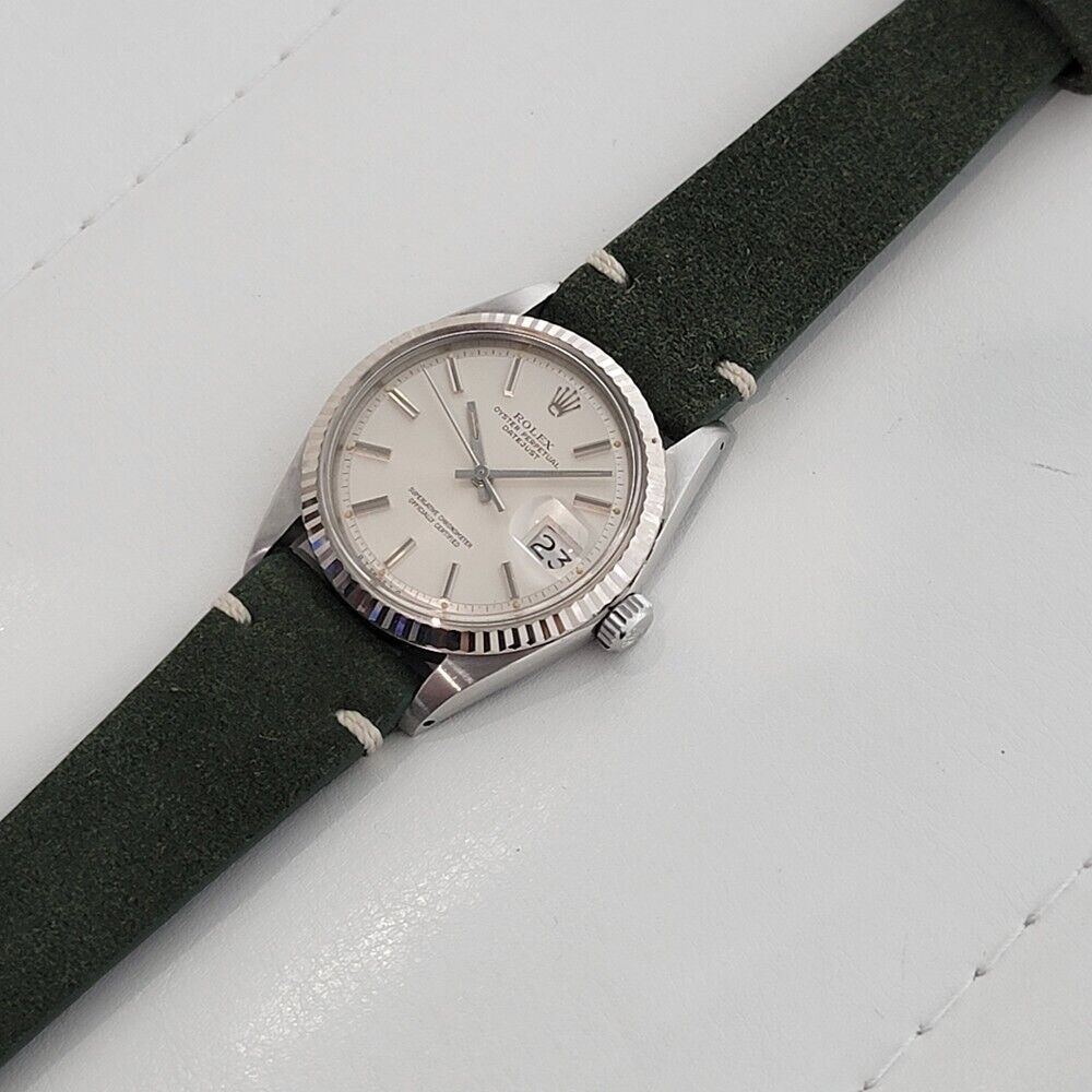 Mens Vintage Rolex Oyster Datejust 18k Gold SS
