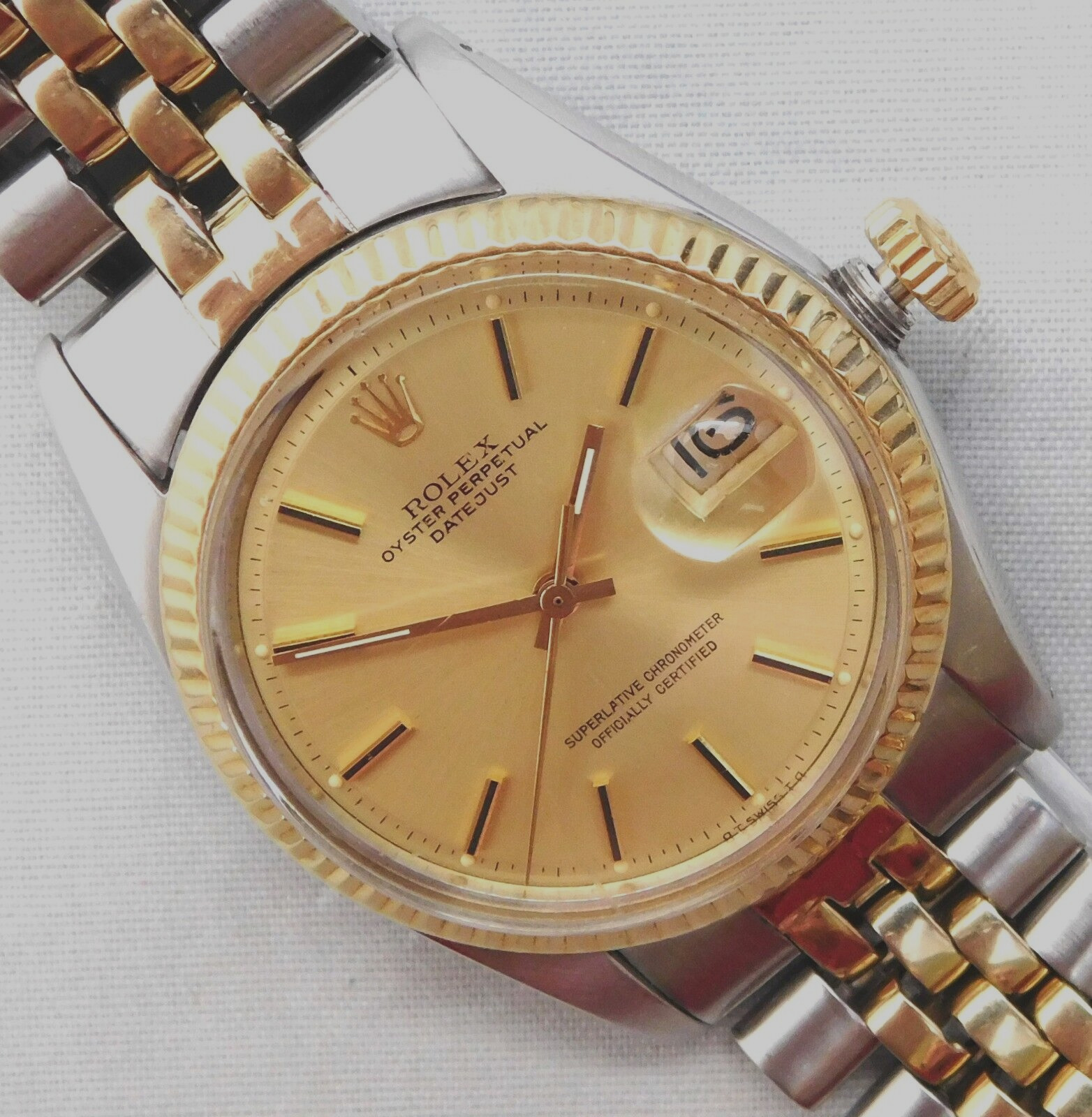 Rolex Datejust Ref. 1601 Gold/SS 1974 Mens Watch