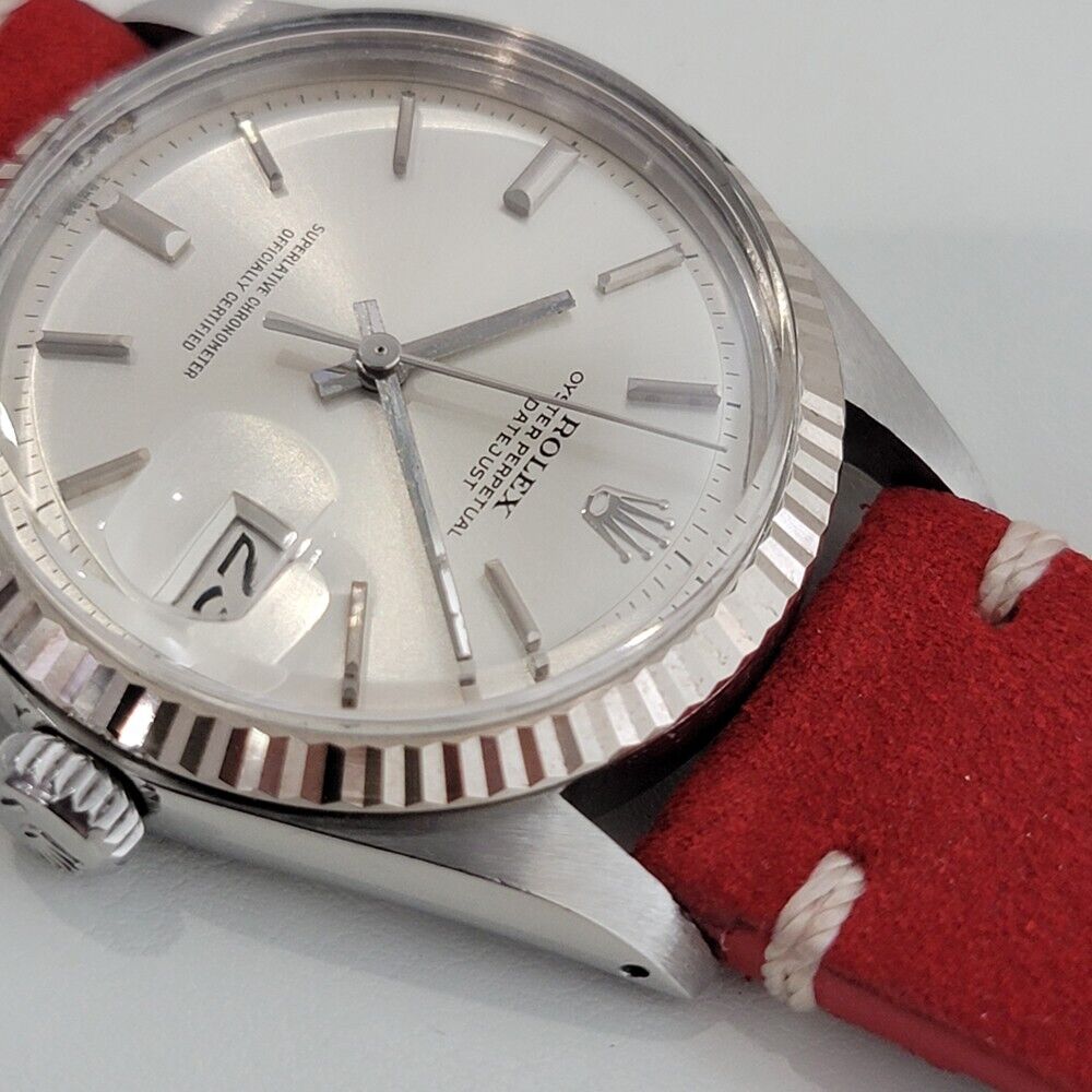 Vintage Mens Rolex Oyster Datejust 18k Gold Watch