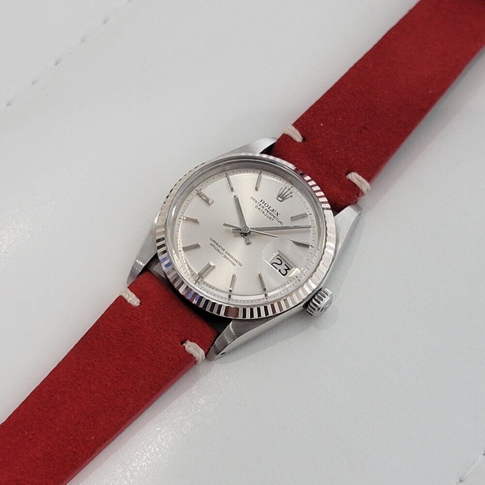 Vintage Mens Rolex Oyster Datejust 18k Gold Watch