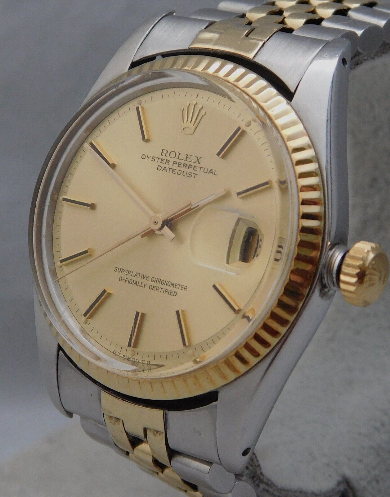 Rolex Datejust Ref. 1601 Gold/SS 1974 Mens Watch