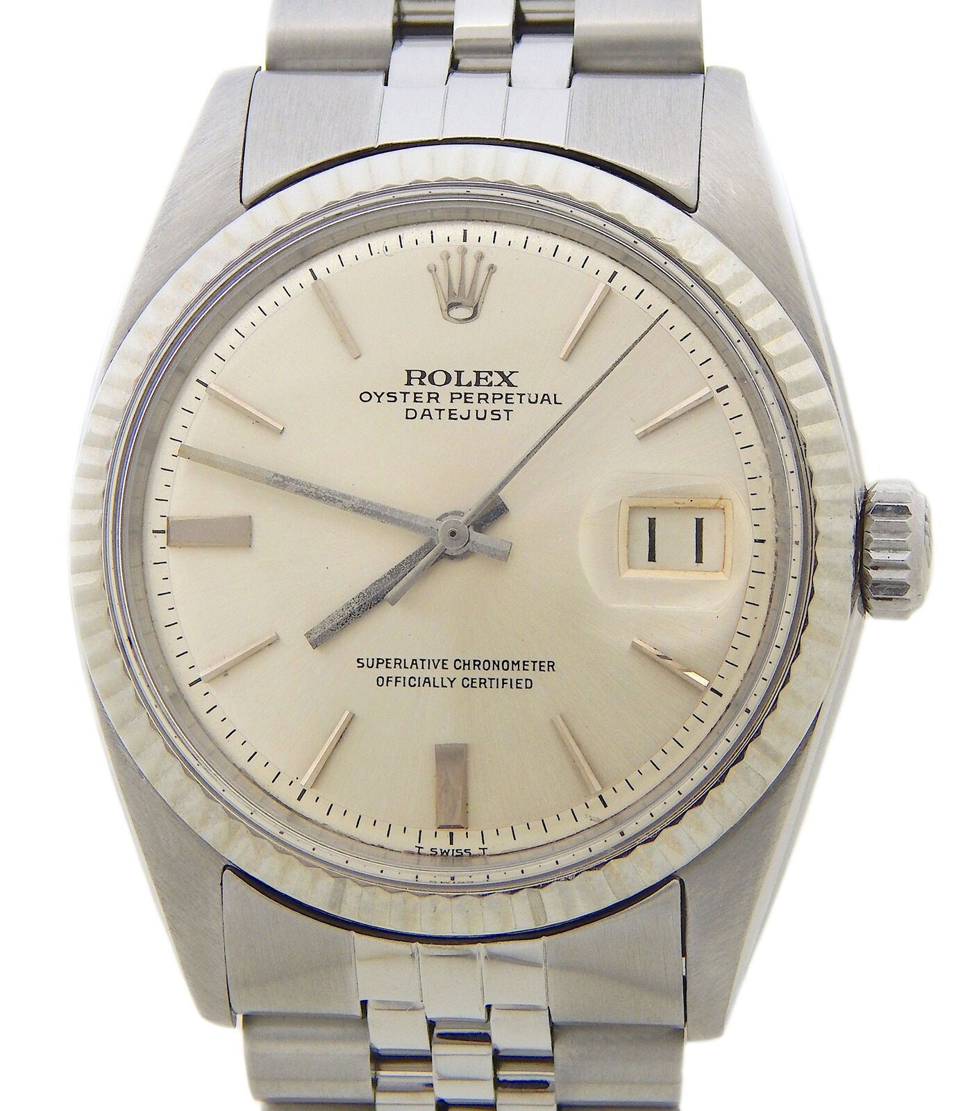 Rolex Datejust Mens SS & 18K White Gold