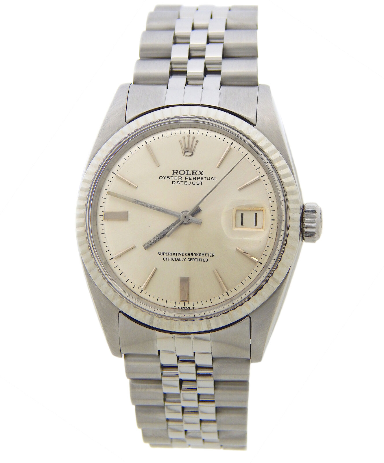 Rolex Datejust Mens SS & 18K White Gold