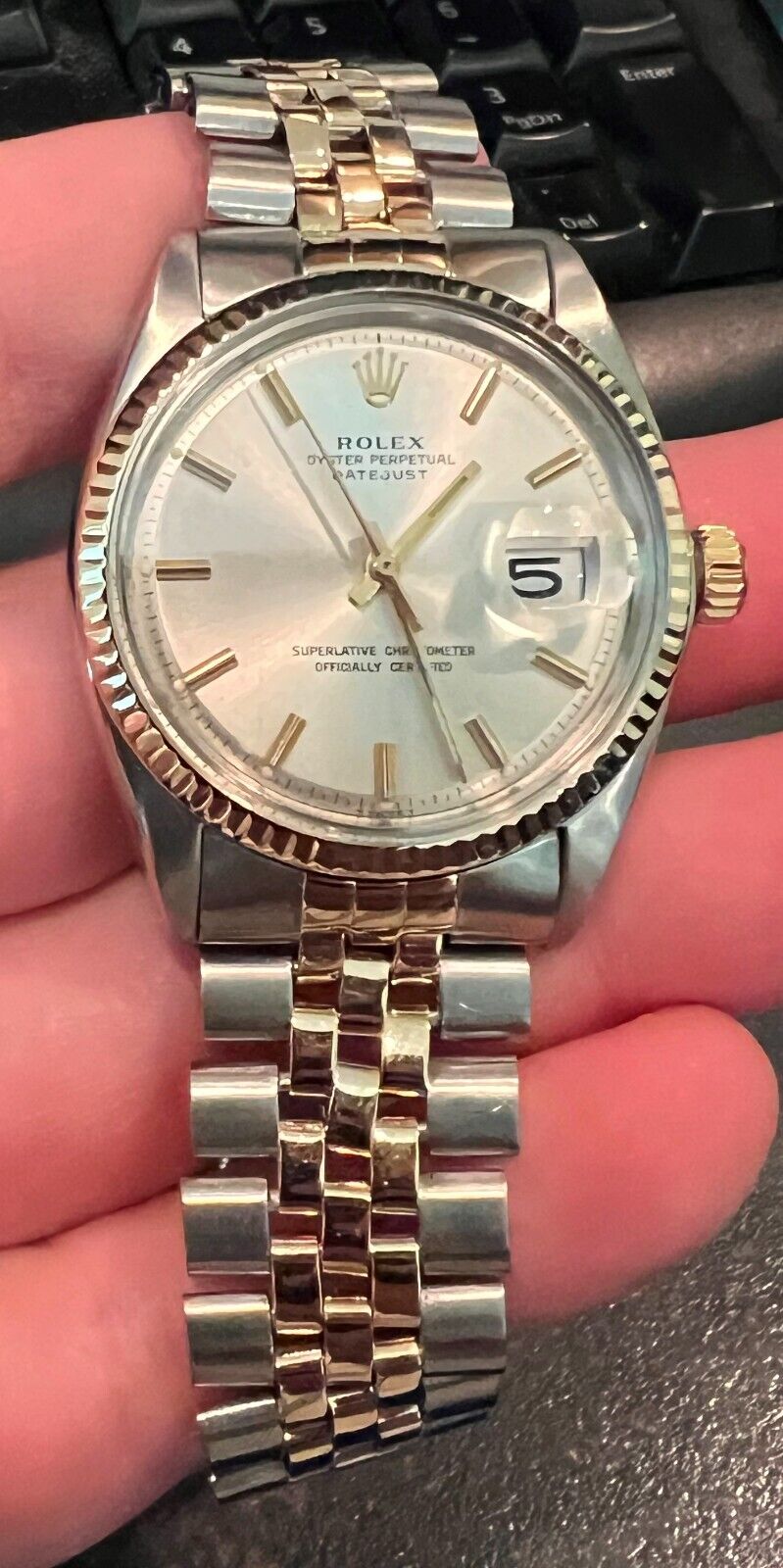 Rolex Vintage Datejust 1601 Silver Dial 36MM