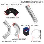 Universal 2.5" Aluminum Turbo Intercooler Pipe Kit