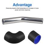 Universal 2.5" Aluminum Turbo Intercooler Pipe Kit