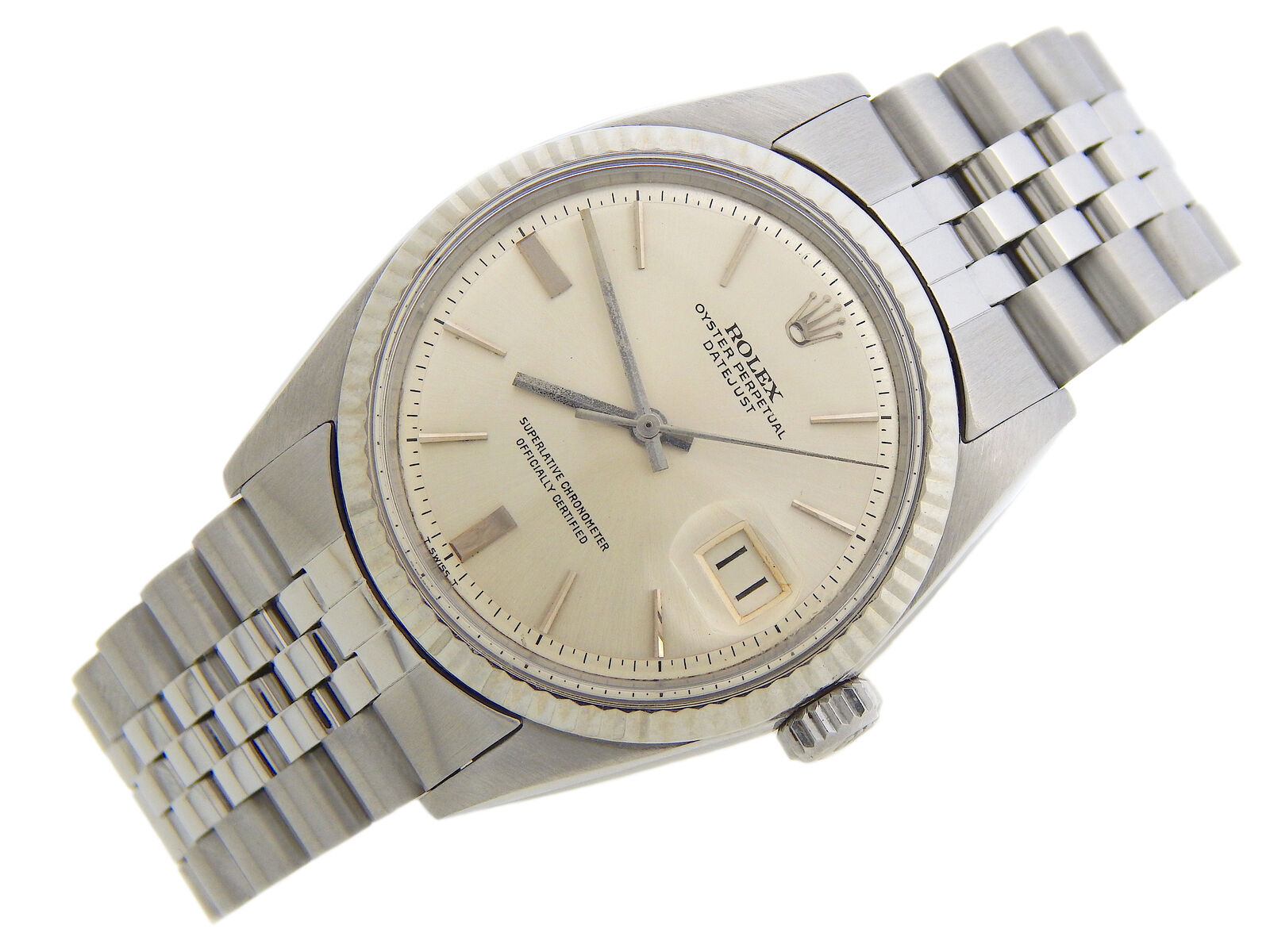 Rolex Datejust Mens SS & 18K White Gold