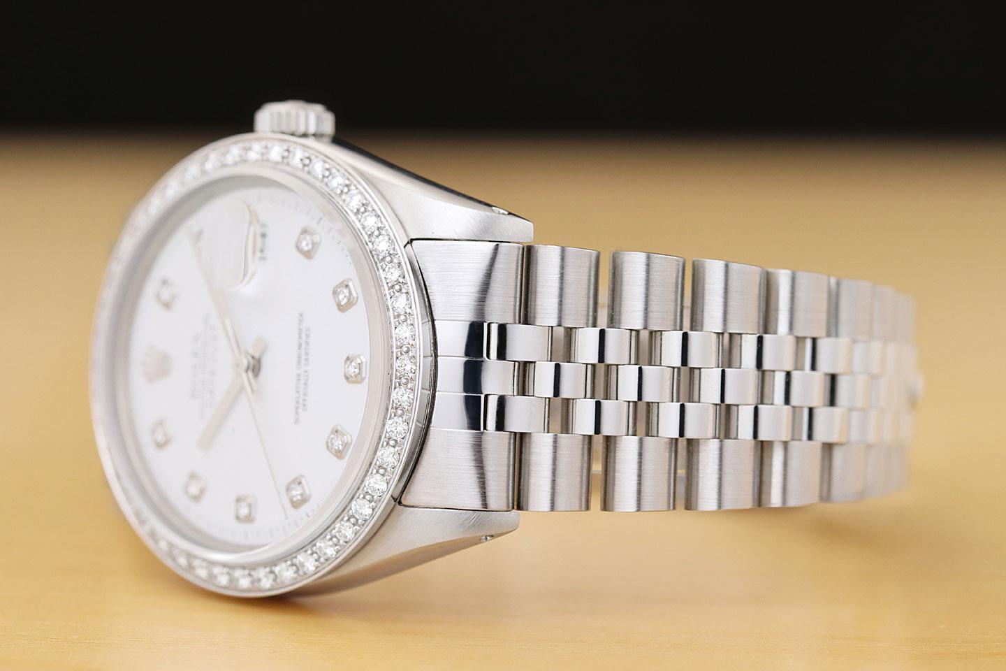 18K White Gold Rolex Datejust with Diamond Dial