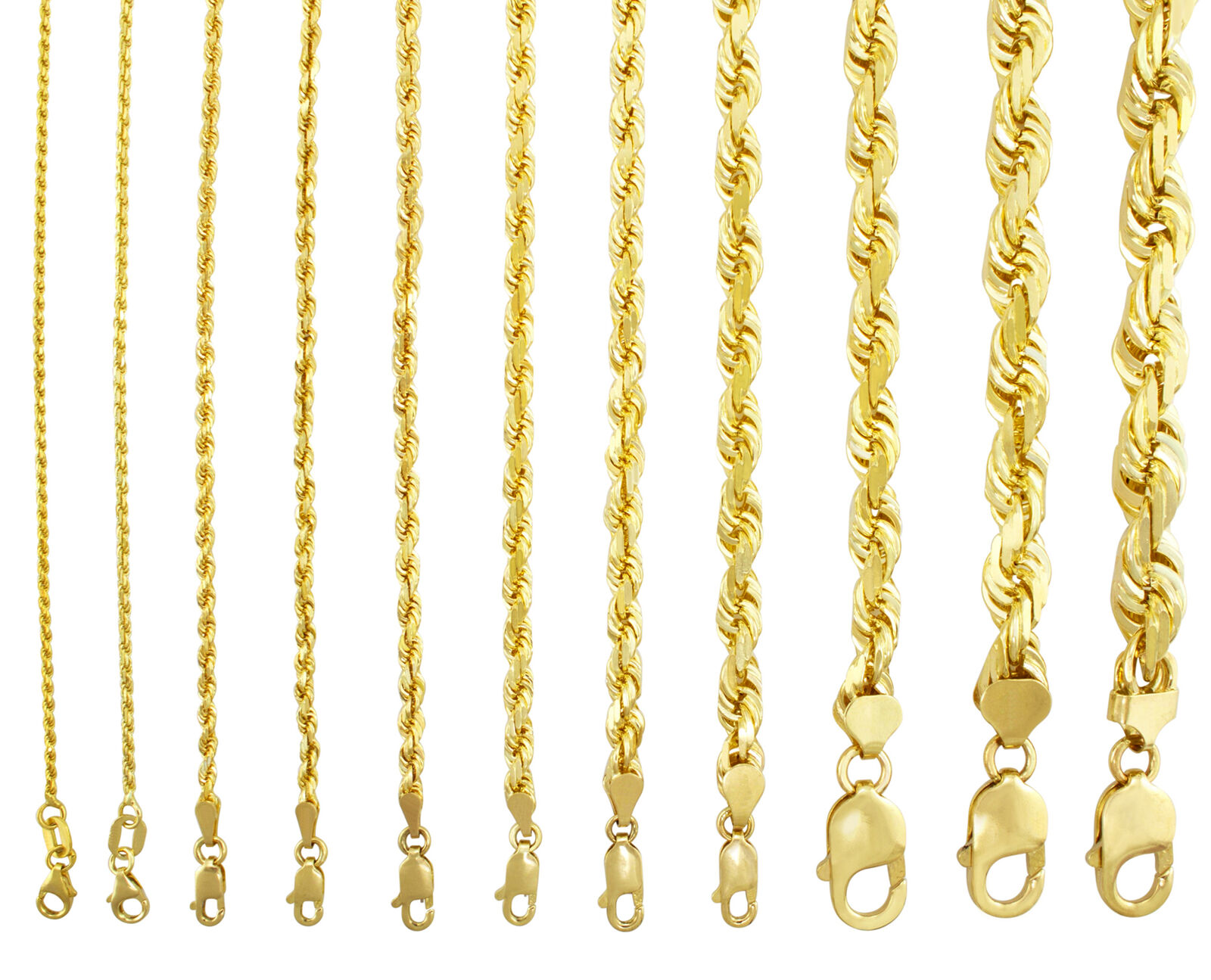 VIP Marketplace: 10K Gold Diamond Cut Rope Chain