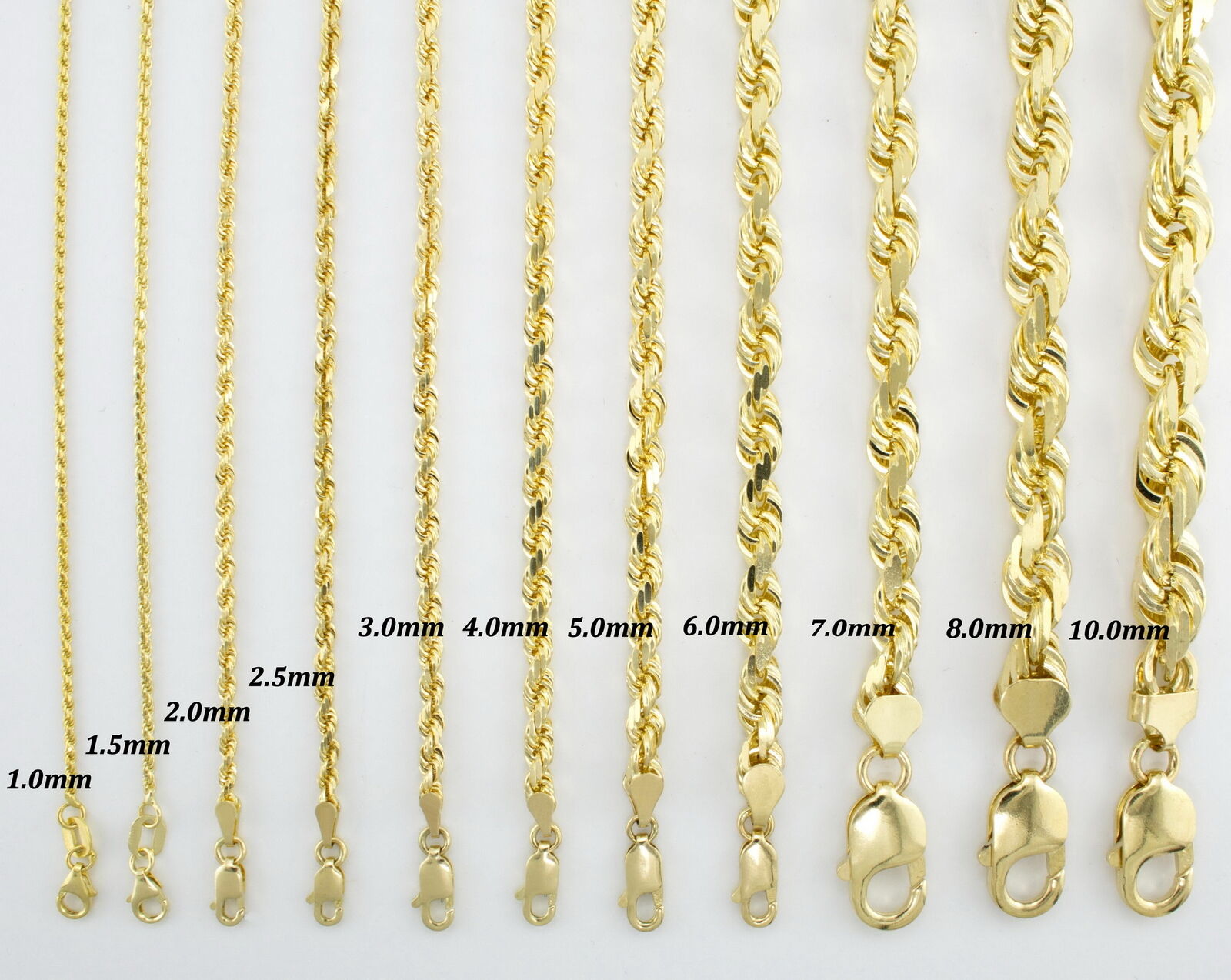 VIP Marketplace: 10K Gold Diamond Cut Rope Chain