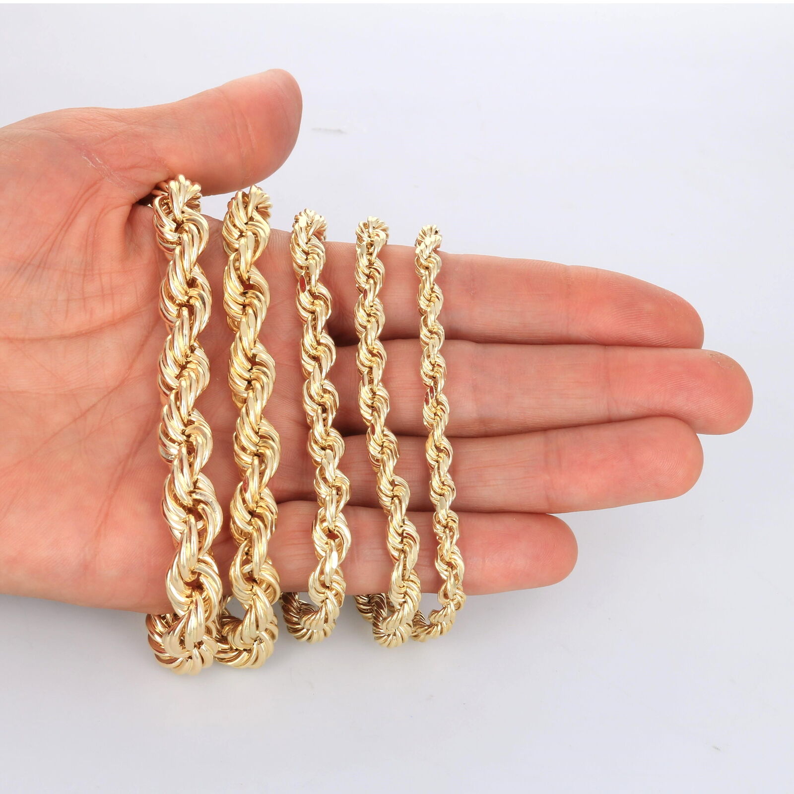 10K Yellow Gold Rope Chain Necklace or Bracelet