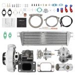 T3 T4 T04E Turbocharger with Wastegate and Intercooler Kit